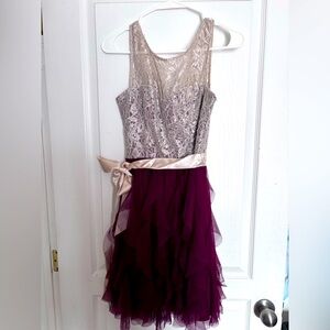 Le Cheateau Lace and Tulle Dress with Removable Silk Sash